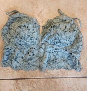 Victoria's Secret Green and Blue Lace Bra